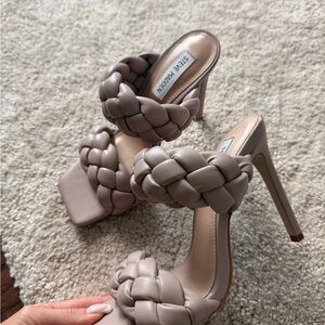 Steve Madden Braided Heels - Beige